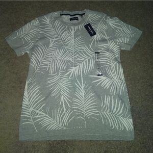 Kenneth Cole Mens Short Sleeve Floral Crew Sweater